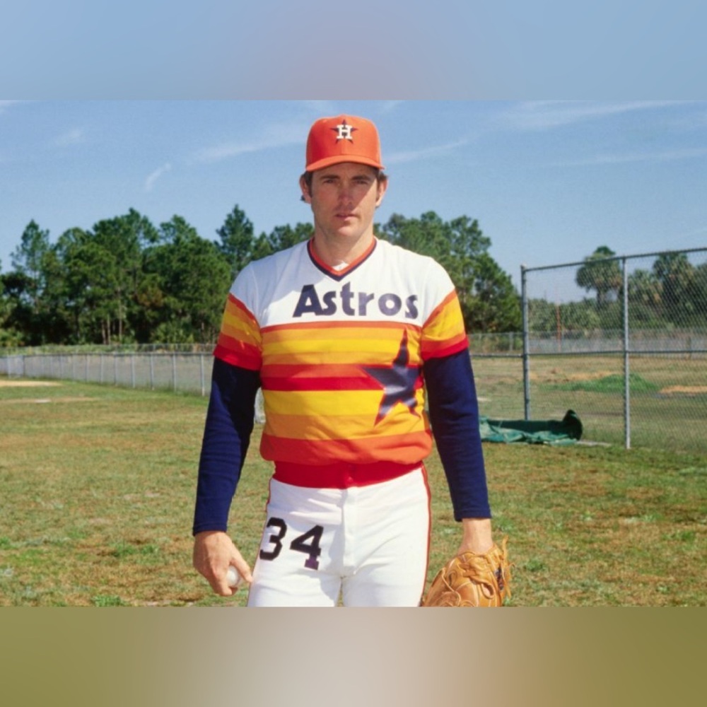 Majestic Authentic Houston Astros Nolan Ryan Retro Throwback Jersey Men’s Sz M - Picture 3 of 8